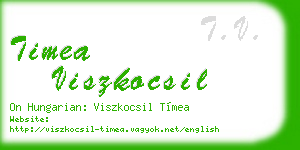timea viszkocsil business card
