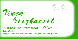 timea viszkocsil business card